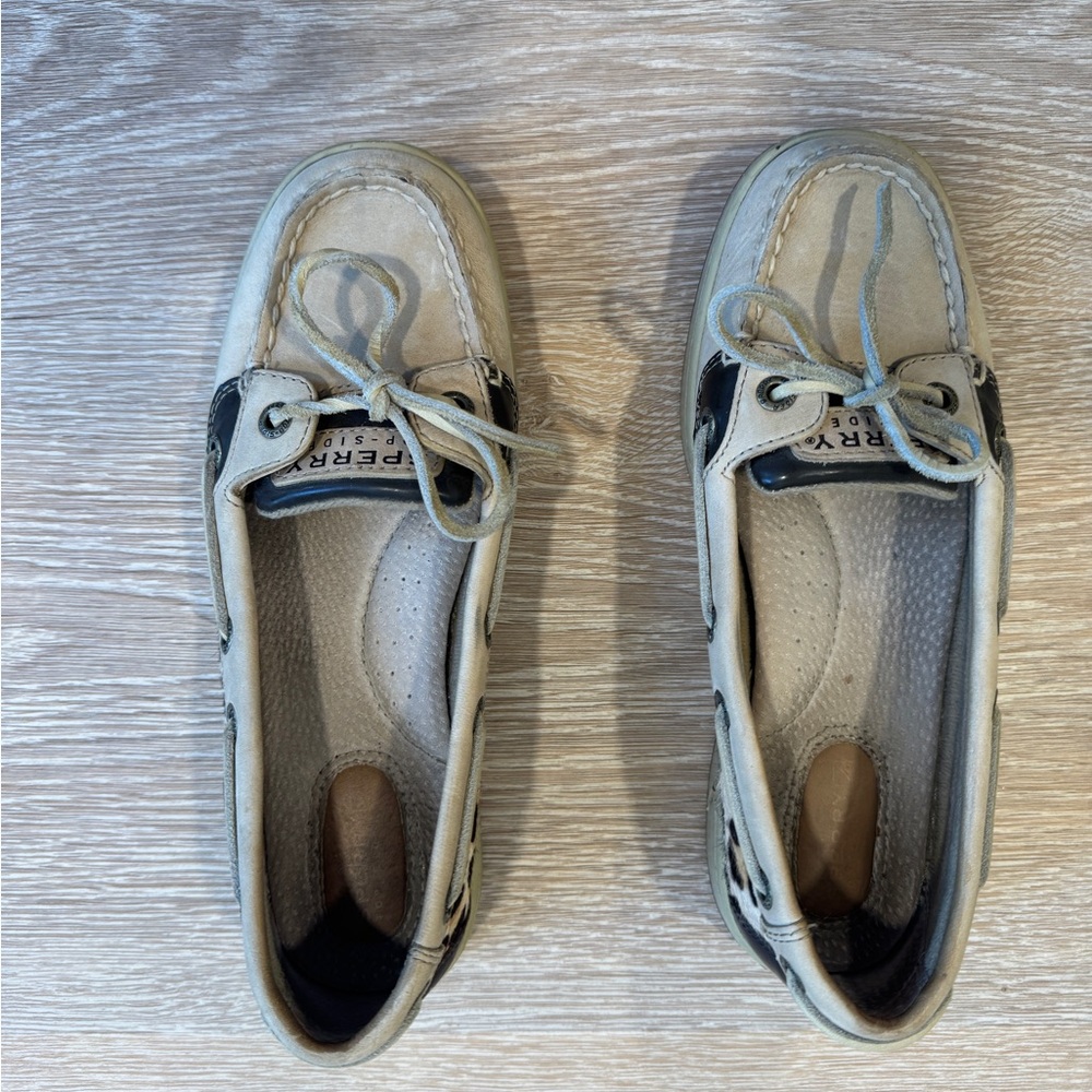 Sperry Women's Beige and leopard Loafers - Picture 2 of 8